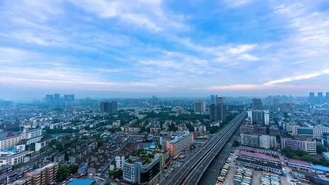 Video-materials-of-Chengdu-Second-Ring-Road-delay-photography Stock Footage 126133747