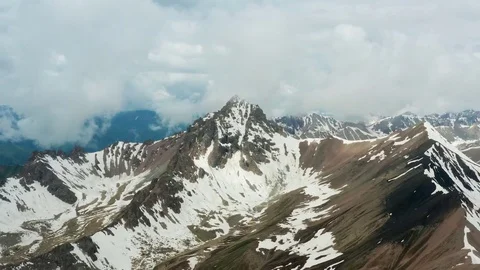 Video-materials-for-real-shooting-of-snow-mountain-scenery-in-Tianshan-Xinji Stock Footage 126134520
