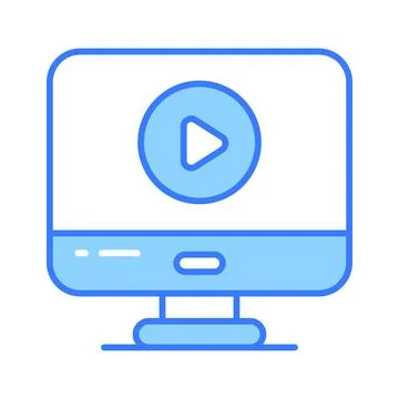 Video media player vector design, video marketing icon for premium use 스톡 일러스트