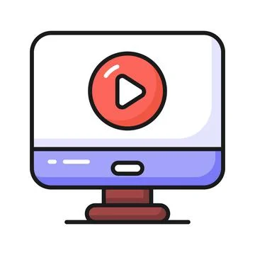 Video media player vector design, video marketing icon for premium use 스톡 일러스트