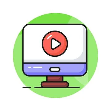 Video media player vector design, video marketing icon for premium use Stock Illustration