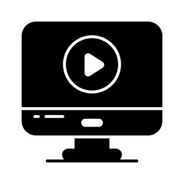 Video media player vector design, video marketing icon for premium use Illustrazione stock