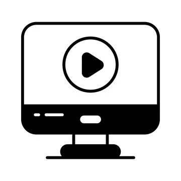 Video media player vector design, video marketing icon for premium use Stock Illustration