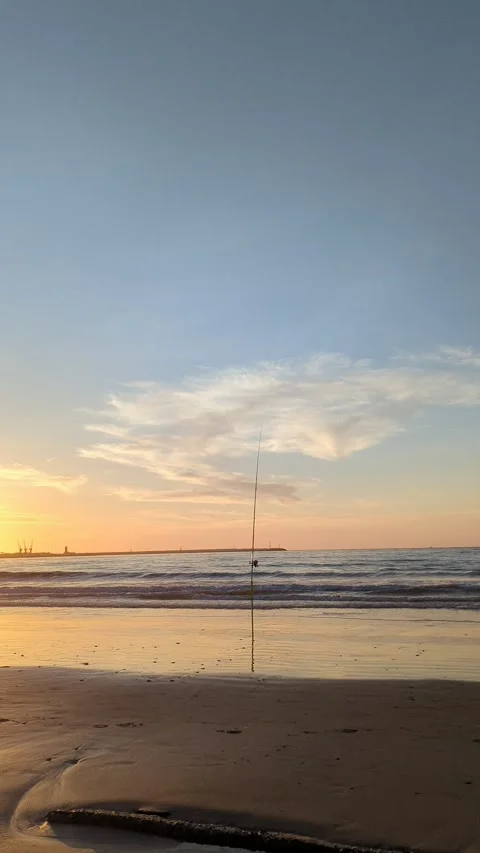 Video of Mediterranean sea waves at sunset in Tangier, Morocco. 스톡 동영상 241362986