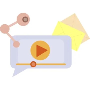 Video message and call icon vector interface Stock Illustration
