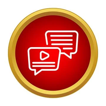 Video message chat communication social media icon イラスト素材