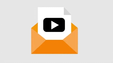 Video Message Document Inside Open Envelope on Black Background Illustration Stock Footage 339783885