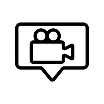 Video message icon vector. Isolated contour symbol illustration イラスト素材