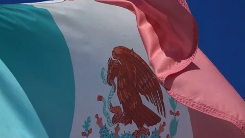 Video of mexican flag in 4K Stock Footage 72577261
