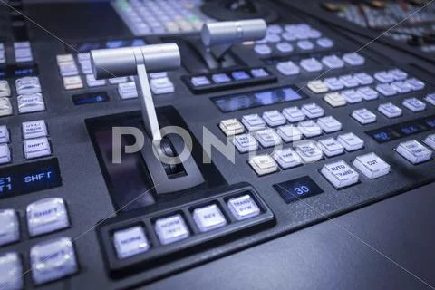A video mixer at a television production Stock-Fotos