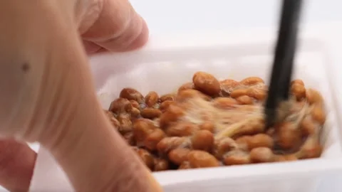 A video of mixing natto Stock Footage 336583487