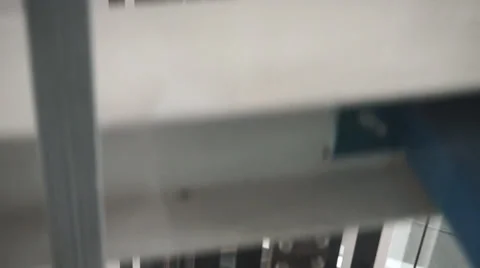 Video of modern elevator moving down several floors with transparent glass, nuts Video stock 37629059