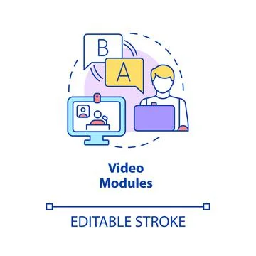 Video modules concept icon イラスト素材