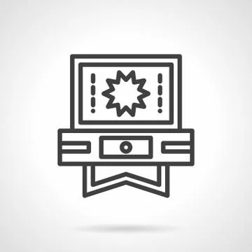 Video moments simple line vector icon Stockillustratie