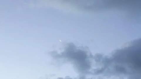 Video of the moon on a cloudy night Stock Footage 50634899