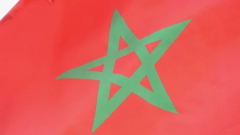 Video of Moroccan flag in 4K Stock Footage 87341958