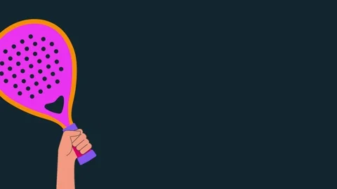 Video motion of a hand holding a padel racket against a dark neutral background Stock Footage 316601262