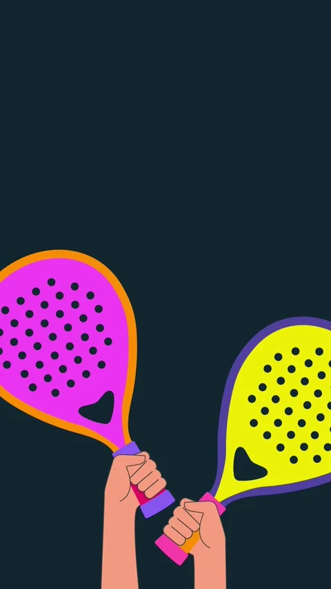 Video motion of a hand holding a padel racket against a dark neutral background Stock Footage 316601264
