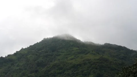 Video of a mountain with fog Stock Footage 149668905