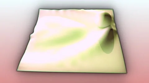 Video of the movement of a spherical object in a liquid surface. Stock Footage 233897060