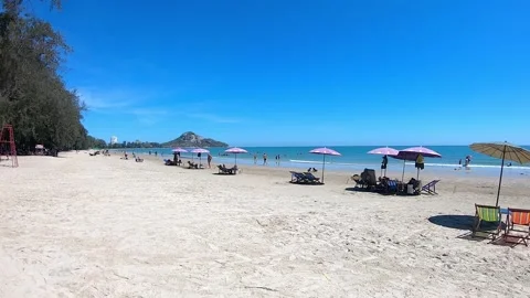 The Video moves from left to the right side of Tourism on canvas bed Stock Footage 132268017