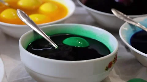 Video of multiple Colorful Easter Eggs Stock Footage 320565505