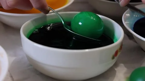 Video of multiple Colorful Easter Eggs Stock Footage 320566258