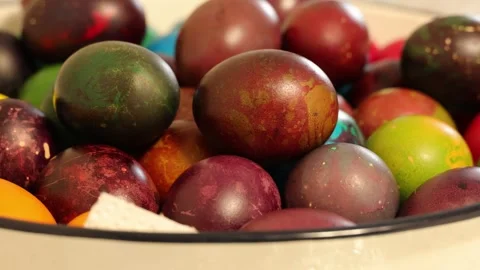 Video of multiple Colorful Easter Eggs Stock Footage 320566394