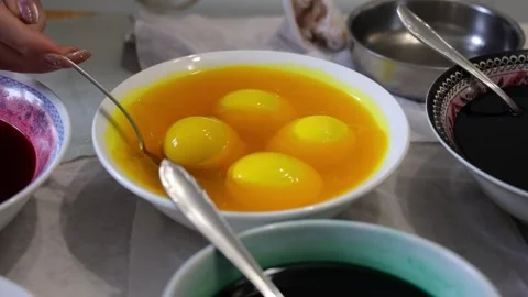 Video of multiple Colorful Easter Eggs Stock Footage 320566416