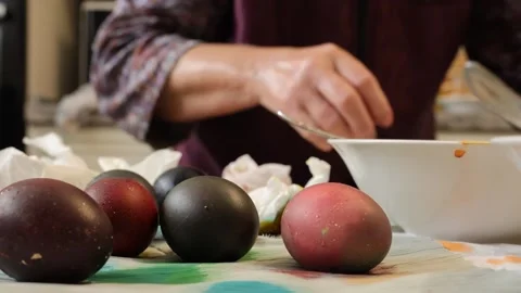 Video of multiple Colorful Easter Eggs Stock Footage 320566425