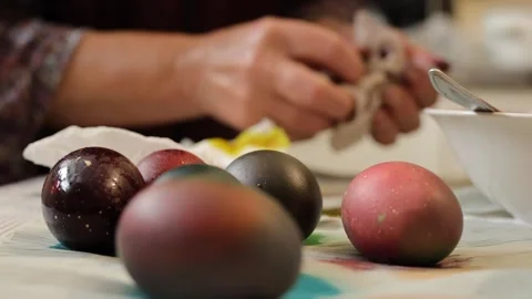 Video of multiple Colorful Easter Eggs Stock Footage 320566440