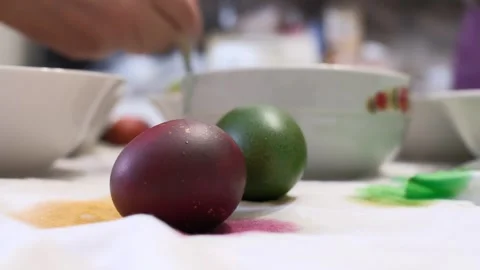 Video of multiple Colorful Easter Eggs Stock Footage 320566492