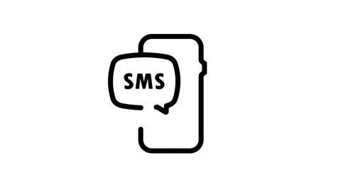 Video new message. Animated new sms. Smartphone with new message. 動画素材 153137529