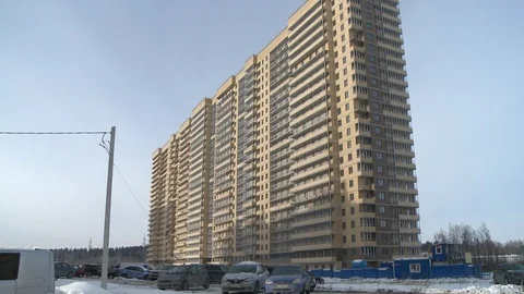 Video of new multi-storey building Video stock 119066258