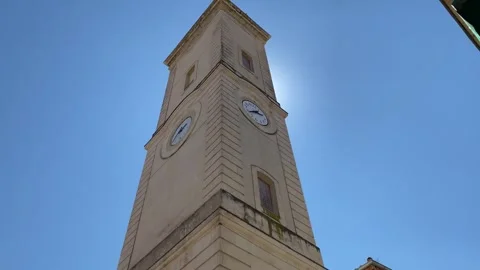 Video of the Nîmes Clock Tower on a bright sunny day. Stock-Footage 246147452
