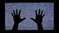 Video noise and hands on television display HD Footage
