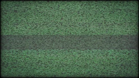 Video noise, CRT screen effect texture with green TV lines Stock Footage 346240626