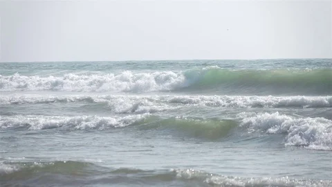 Video of ocean waves in real slow motion Stock Footage 79523453