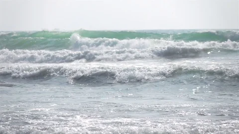 Video of ocean waves in real slow motion Stock Footage 83952356