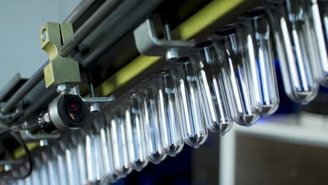 Video operation of plastic drinking bottles in a water industrial factory Stock Footage 279919512