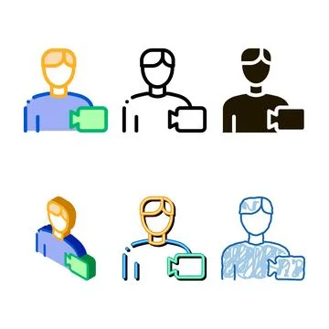 Video operator human talent designs icon vector Illustrazione stock