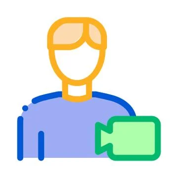 Video Operator Human Talent Icon Vector Illustration Stock Illustration