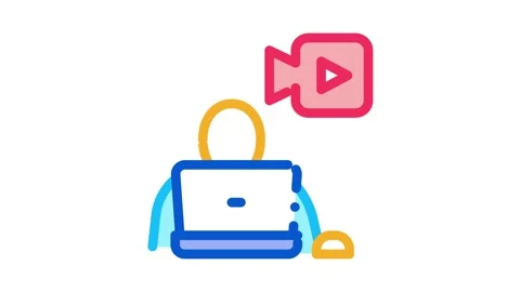 Video operator Icon Animation Stock Footage 145277539