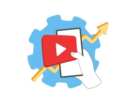 Video optimization with SEO for search algorithms. Increase in number of video Stock Illustration