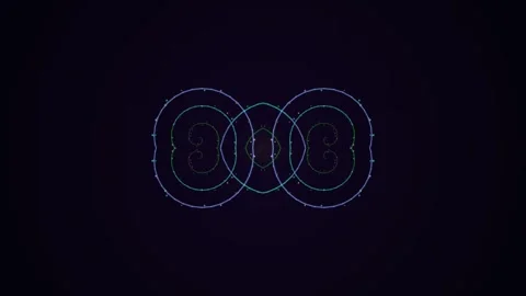 Video of overlapping circles on a dark background 스톡 동영상 330447620