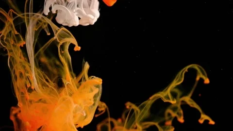 Video of paint falling into the water Stock Footage 172467369