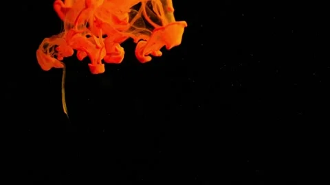 Video of paint falling into the water Stock Footage 172467373