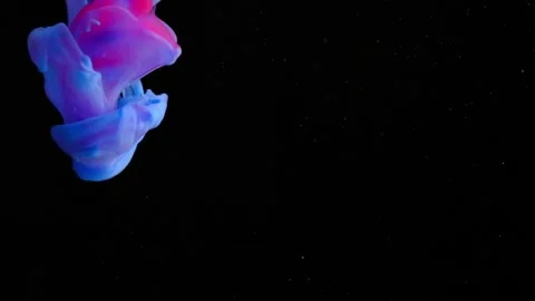 Video of paint falling into the water Stock Footage 172467499