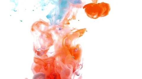 Video of paint falling into the water Stock Footage 173331482