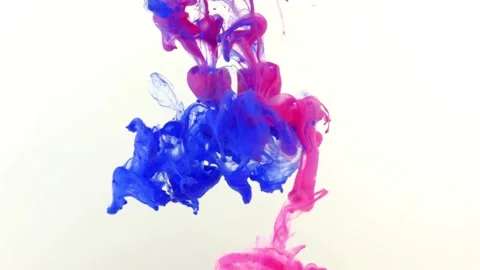 Video of paint falling into the water Stock Footage 173332014